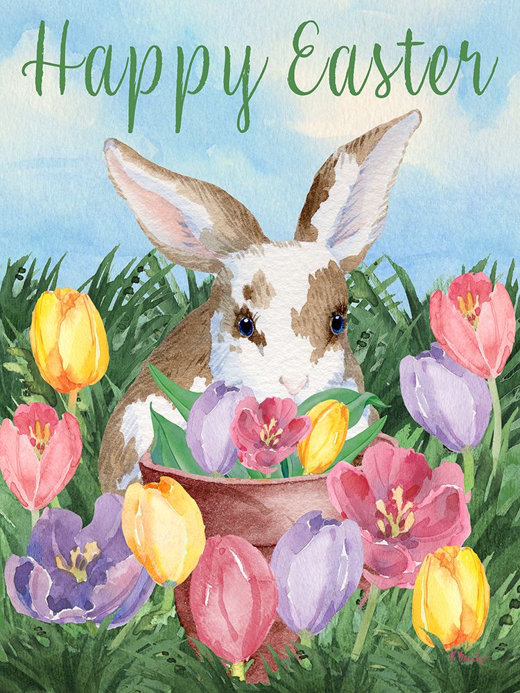 Floral Field Bunny I art print by Paul Brent for $57.95 CAD