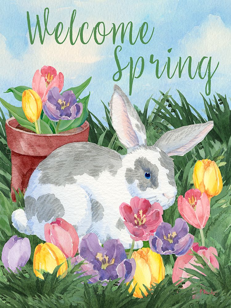 Floral Field Bunny II art print by Paul Brent for $57.95 CAD