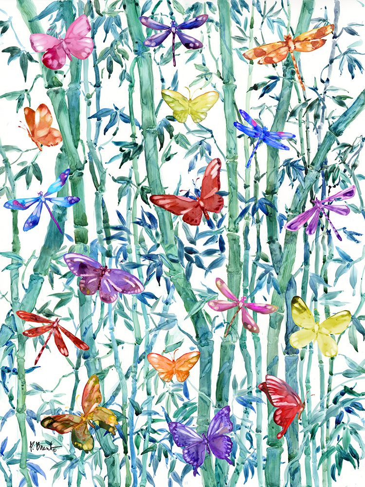 Flying Bamboo Grove Vertical art print by Paul Brent for $57.95 CAD