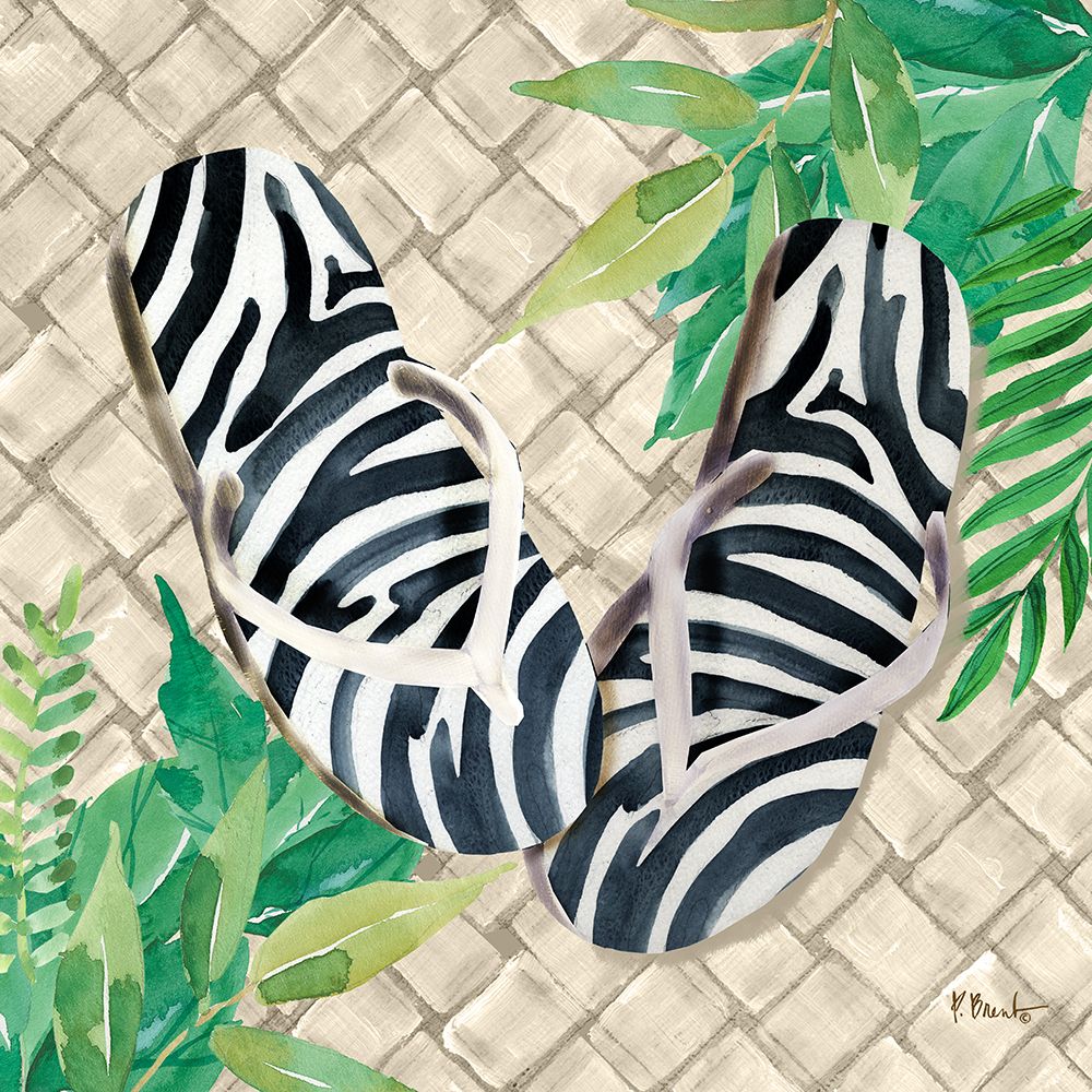 Jungle Flip Flops I art print by Paul Brent for $57.95 CAD