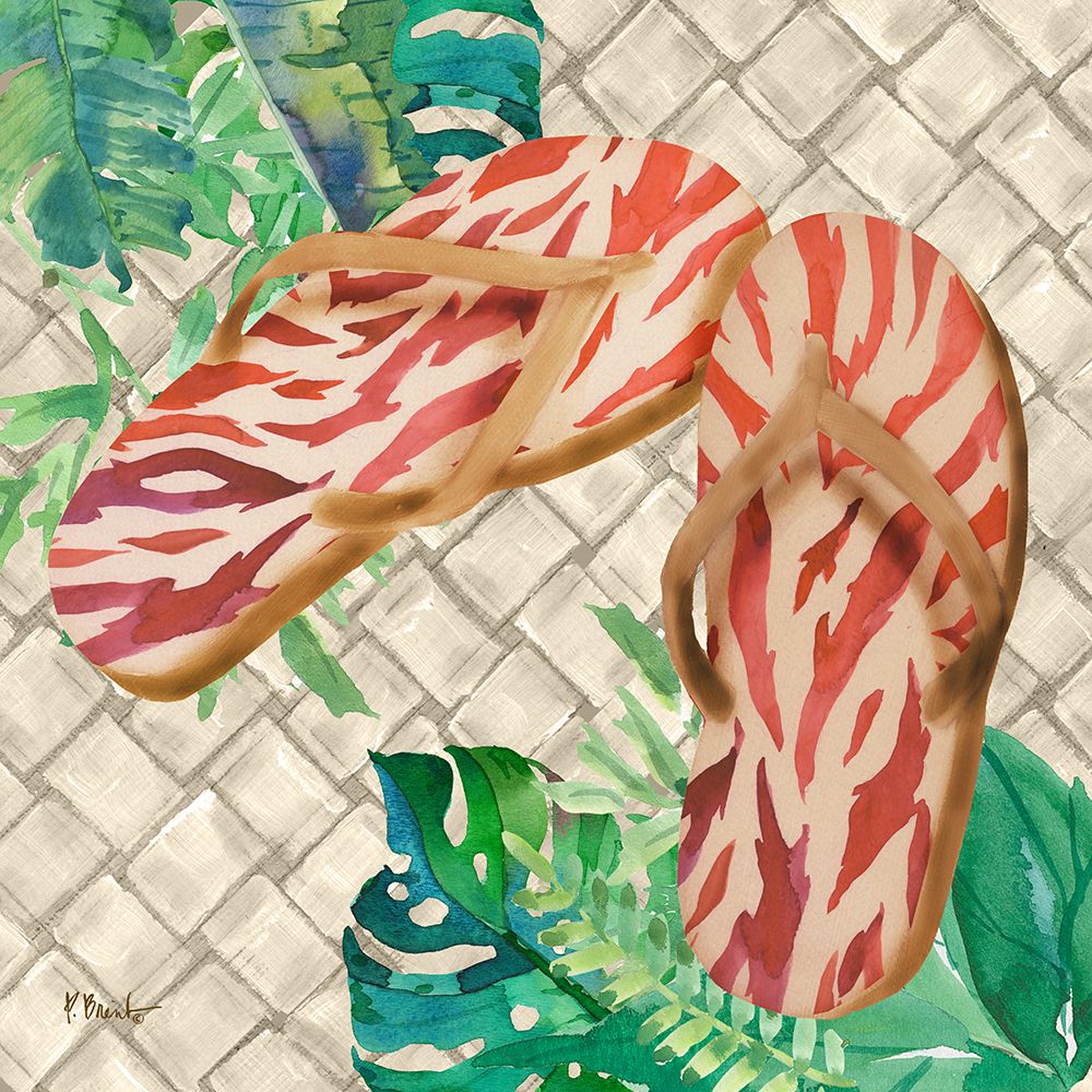 Jungle Flip Flops III art print by Paul Brent for $57.95 CAD