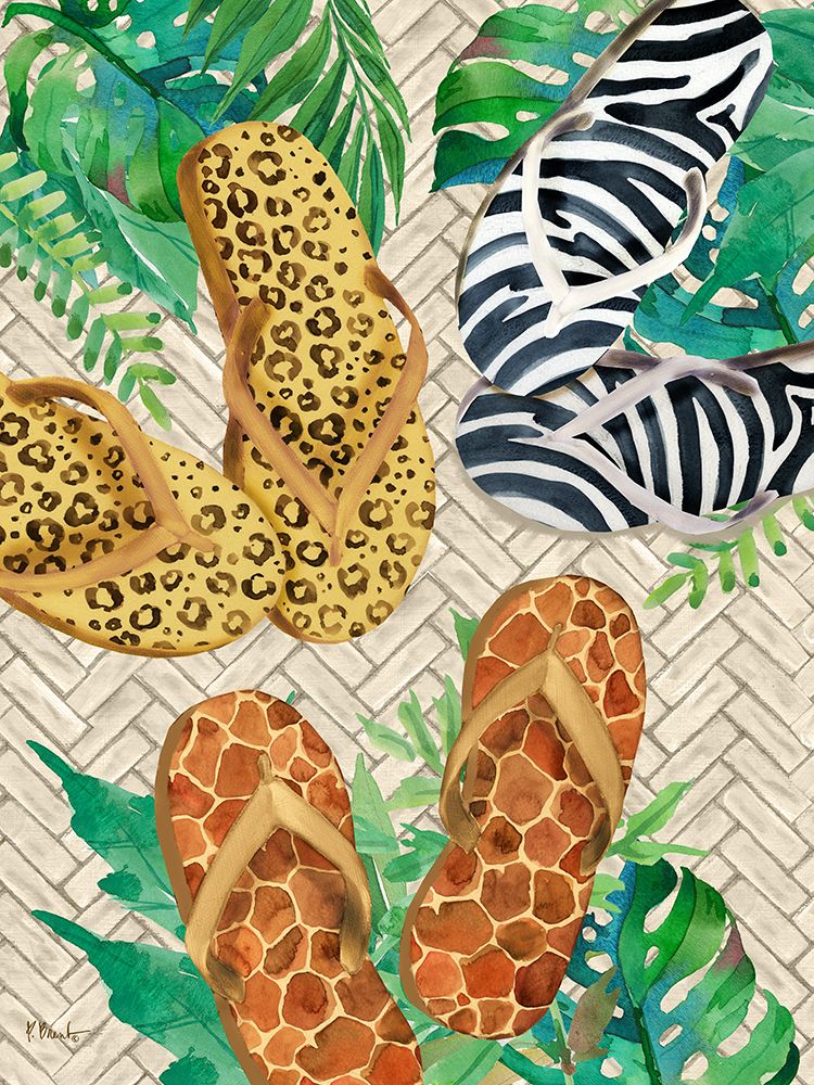 Jungle Flip Flops Vertical art print by Paul Brent for $57.95 CAD