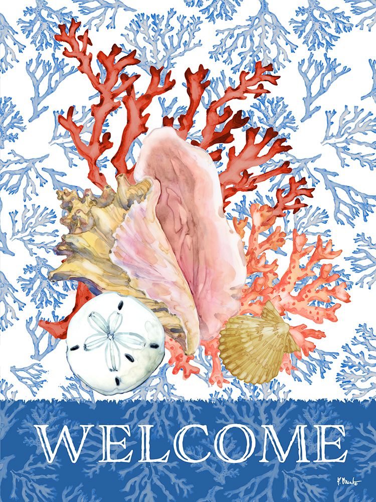 Bahia Conch and Coral Vertical art print by Paul Brent for $57.95 CAD