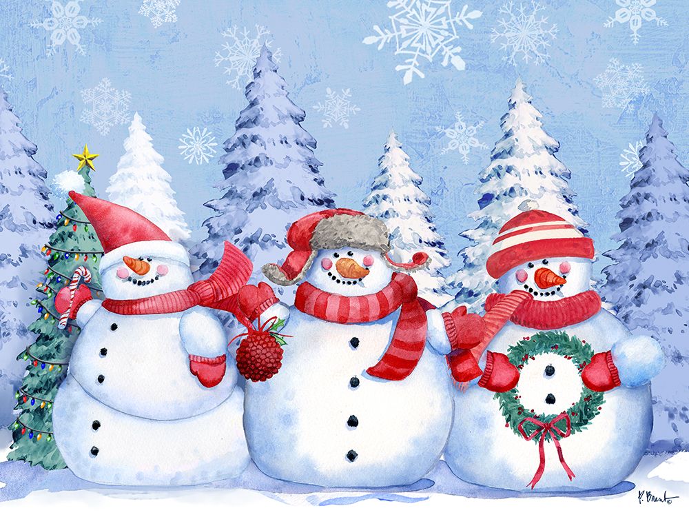 Holiday Icy Snowman Horizontal art print by Paul Brent for $57.95 CAD