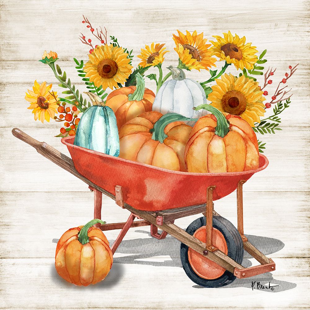 Harvest Wagon I - Wood art print by Paul Brent for $57.95 CAD
