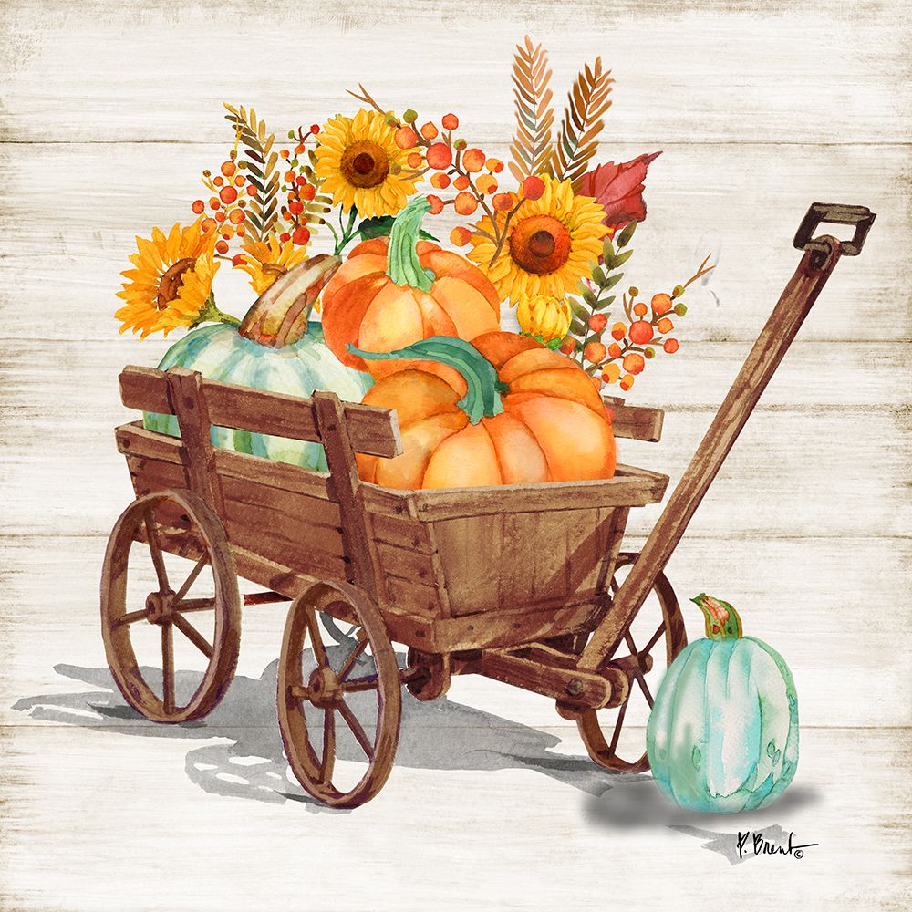 Harvest Wagon III - Wood art print by Paul Brent for $57.95 CAD