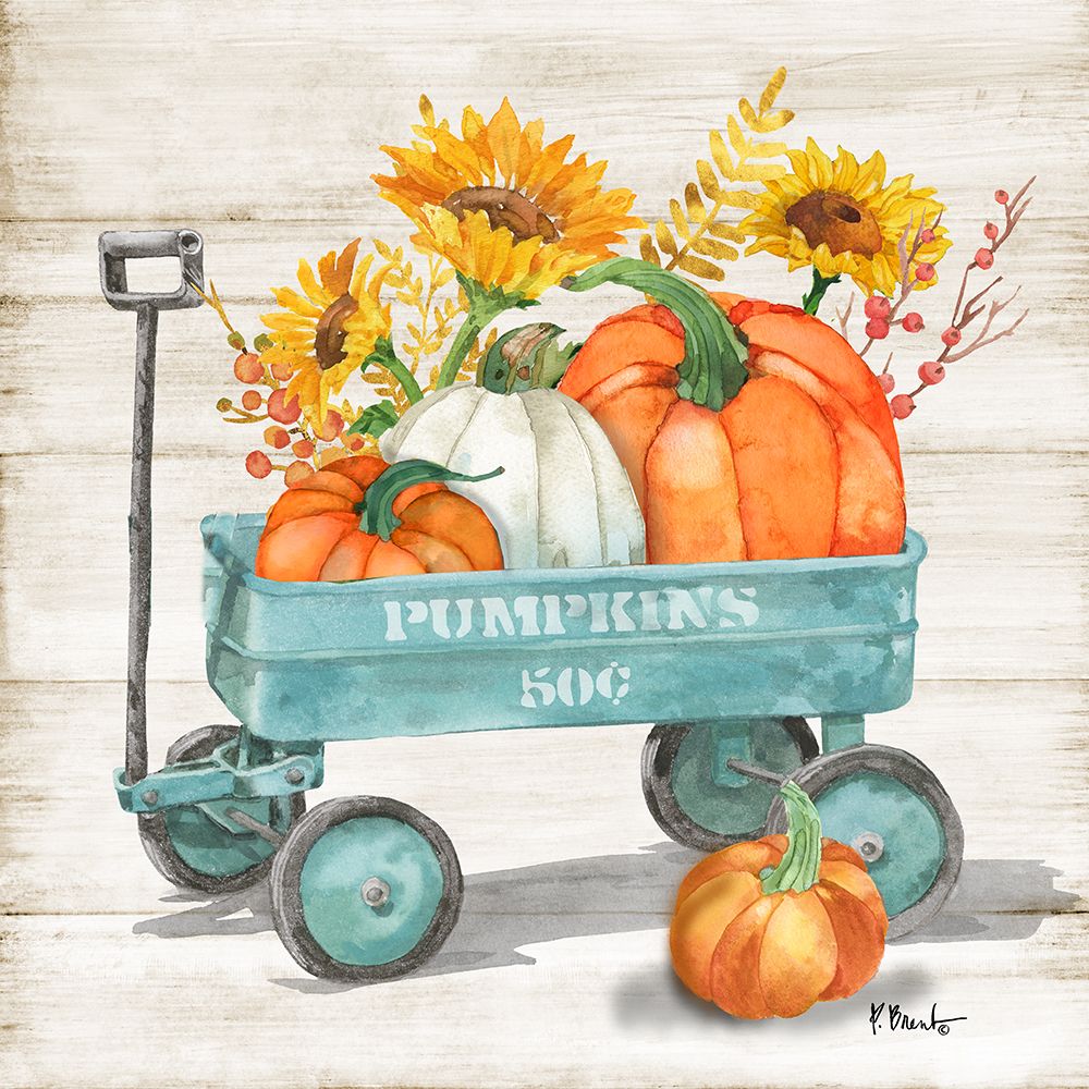 Harvest Wagon IV - Wood art print by Paul Brent for $57.95 CAD