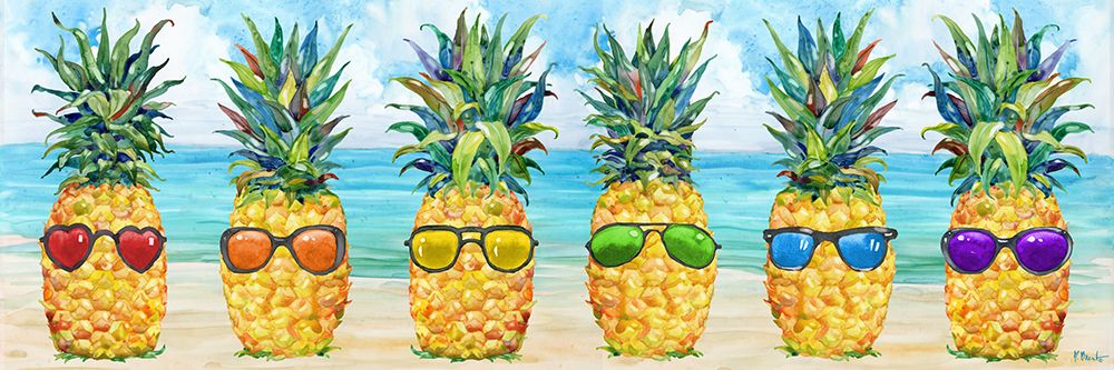 Lined Rainbow Beach Pineapples art print by Paul Brent for $57.95 CAD