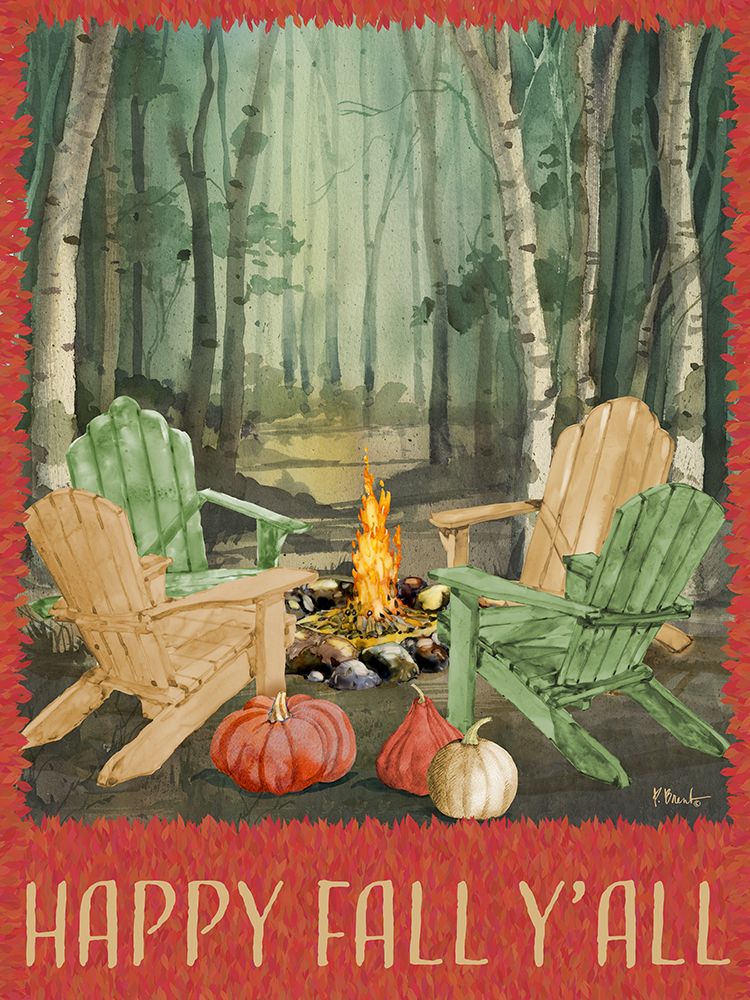 Autumn Campfire Vertical I art print by Paul Brent for $57.95 CAD