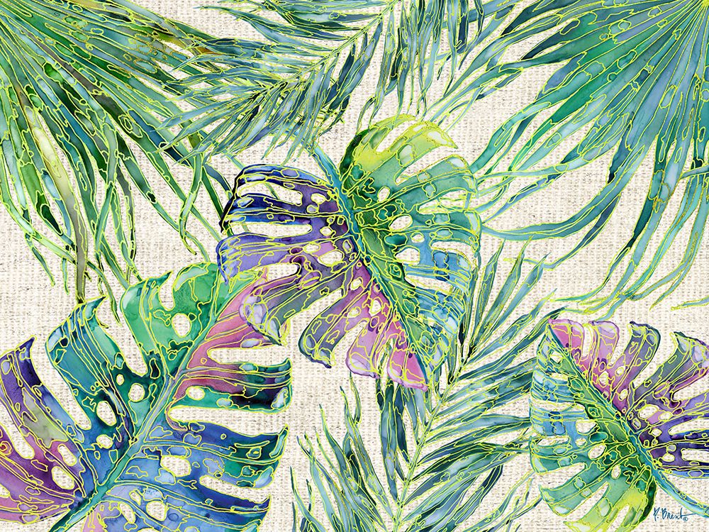 Spectrum Palm Fronds Horizontal II art print by Paul Brent for $57.95 CAD