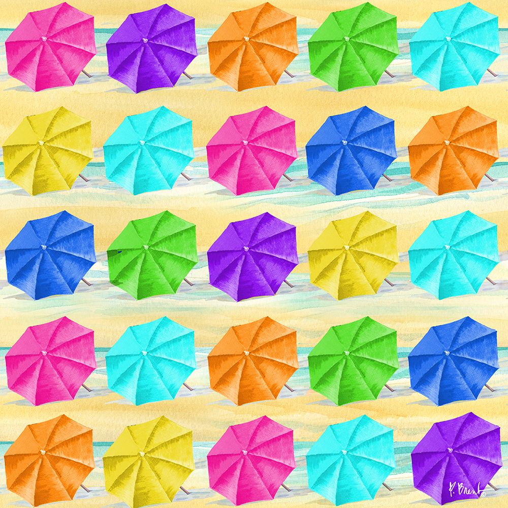 Colorful Umbrellas Repeat art print by Paul Brent for $57.95 CAD
