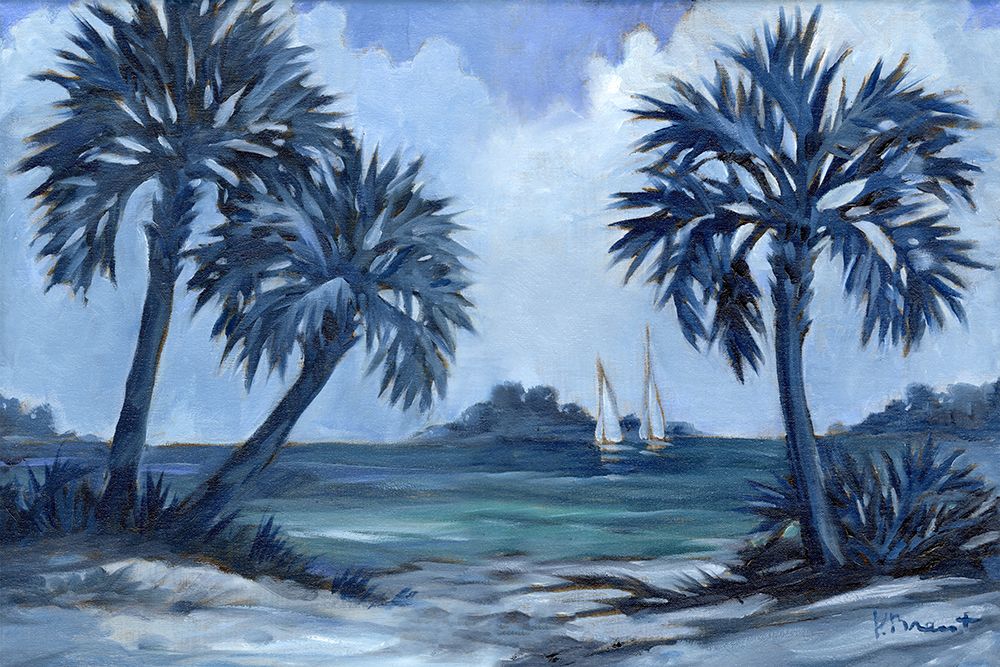 Impressions of Palms Indigo Horizontal art print by Paul Brent for $57.95 CAD