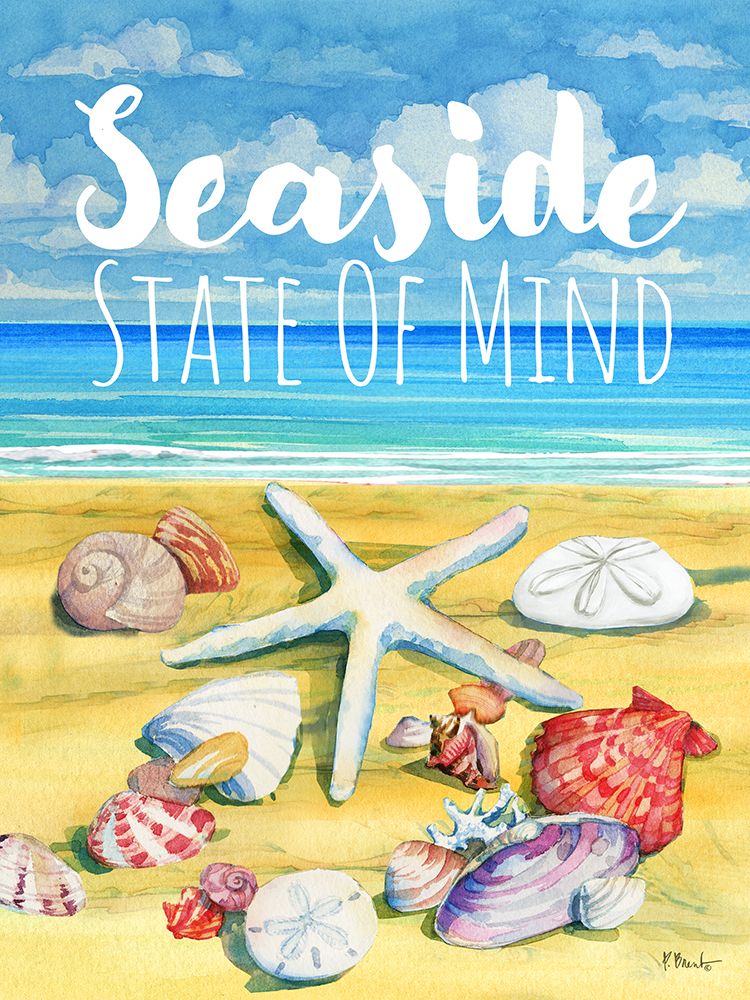 Seaside Sandy Shells Vertical art print by Paul Brent for $57.95 CAD