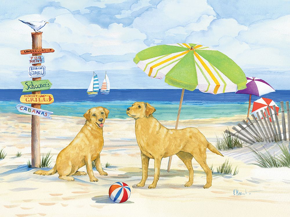 Dog Beach Day Horizontal I art print by Paul Brent for $57.95 CAD