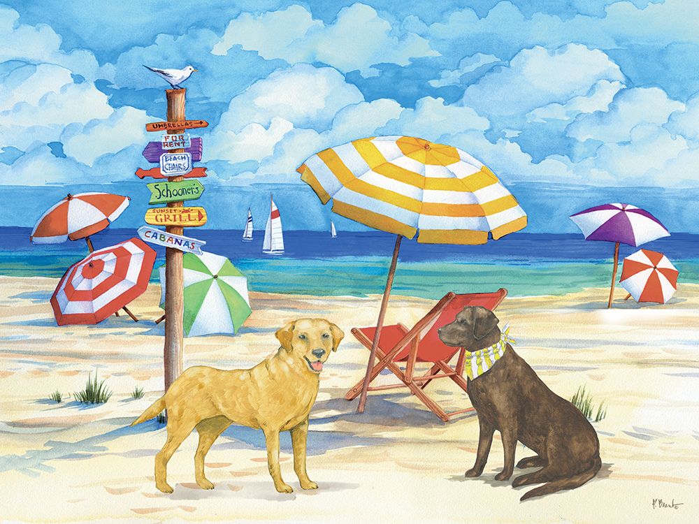 Dog Beach Day Horizontal IV art print by Paul Brent for $57.95 CAD