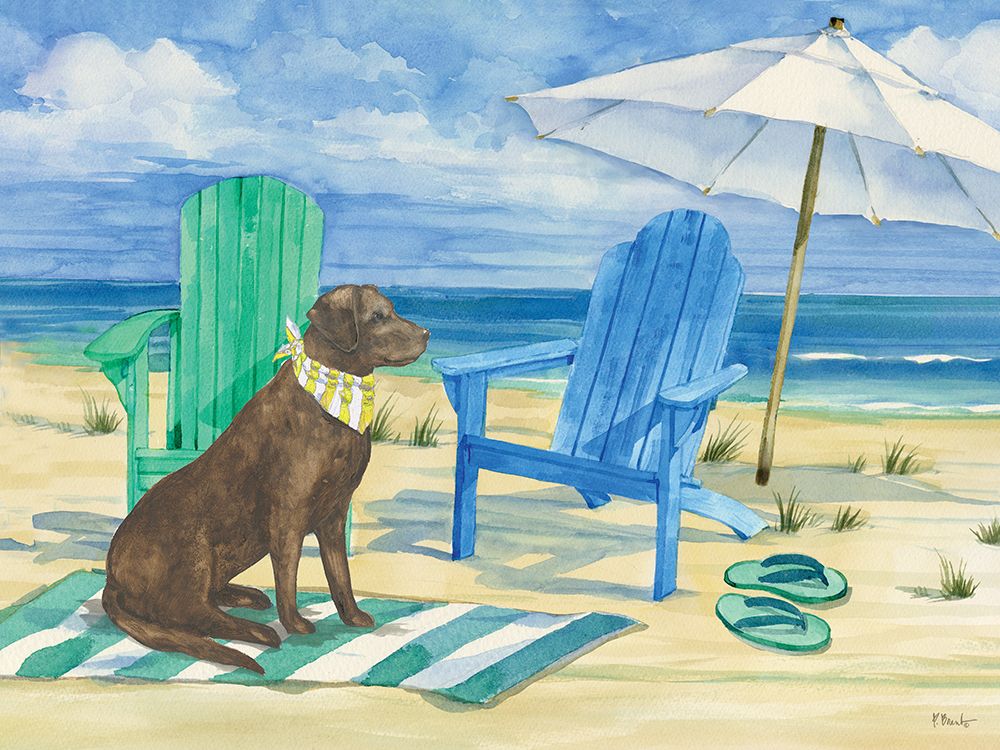 Grayton Beach Dog art print by Paul Brent for $57.95 CAD