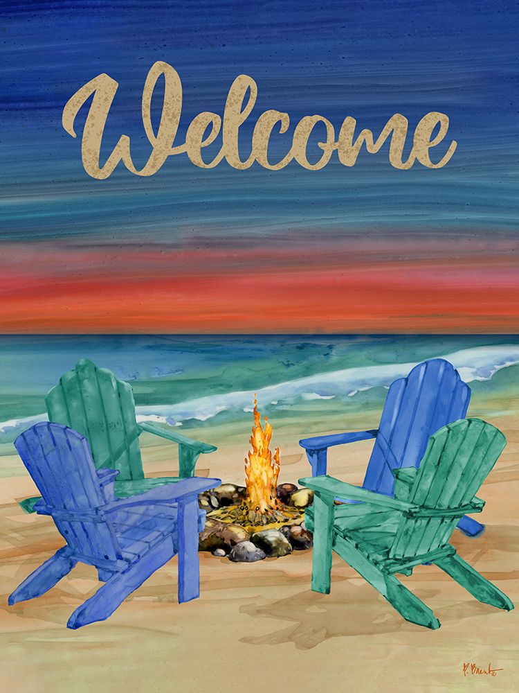 Adirondack Beach Sunset Vertical art print by Paul Brent for $57.95 CAD