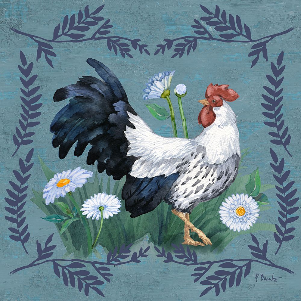 Ferns and Roosters I art print by Paul Brent for $57.95 CAD