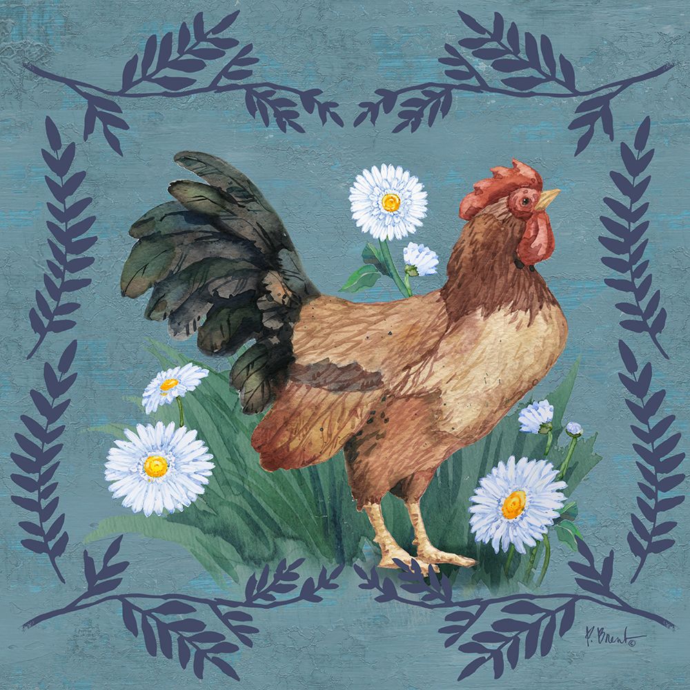 Ferns and Roosters III art print by Paul Brent for $57.95 CAD