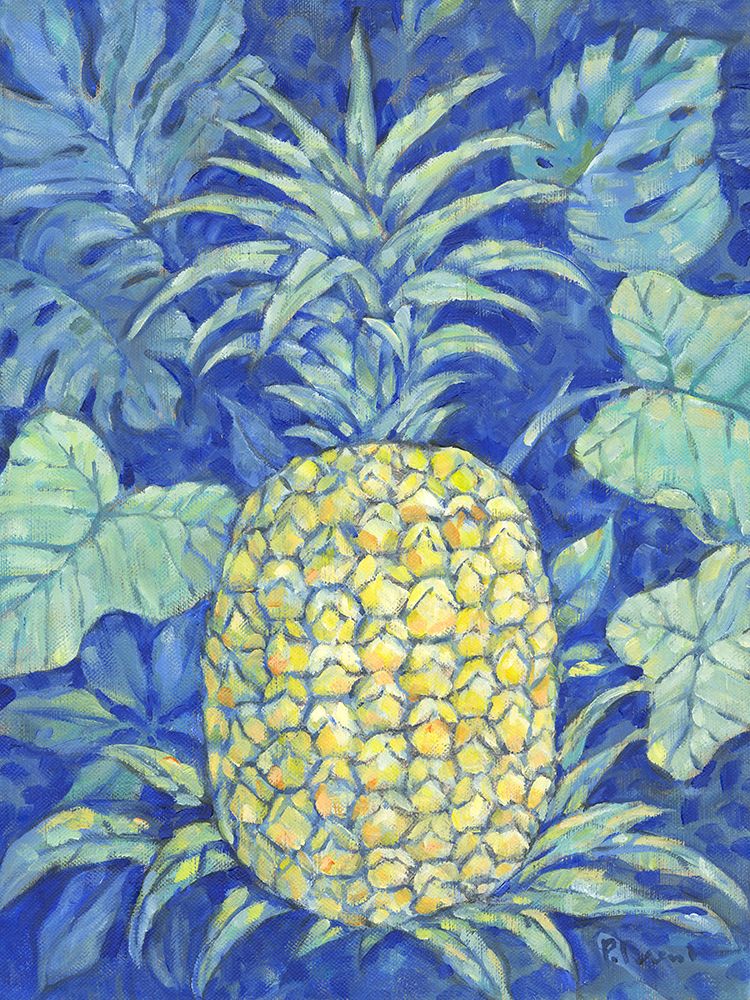 Blue Hawaii Pineapple I art print by Paul Brent for $57.95 CAD