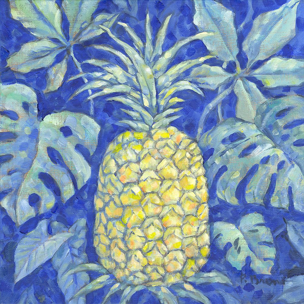 Blue Hawaii Pineapple II art print by Paul Brent for $57.95 CAD