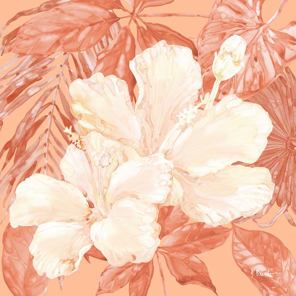 Hibiscus Bunch III - Peach Fuzz art print by Paul Brent for $57.95 CAD
