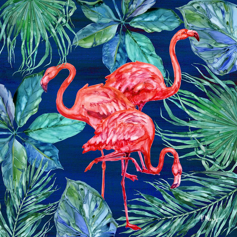 Flora Flamingos IV art print by Paul Brent for $57.95 CAD