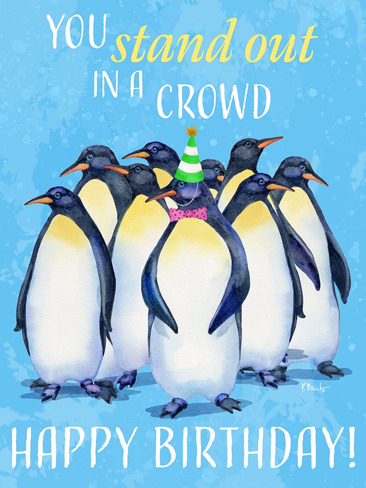 Party Penguins Vertical II art print by Paul Brent for $57.95 CAD