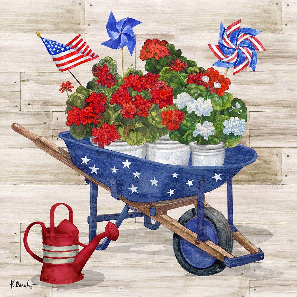 Patriotic Cart I art print by Paul Brent for $57.95 CAD