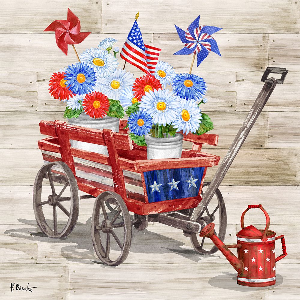 Patriotic Cart III art print by Paul Brent for $57.95 CAD