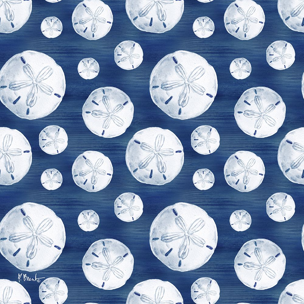 Indigo Sand Dollar Repeat art print by Paul Brent for $57.95 CAD