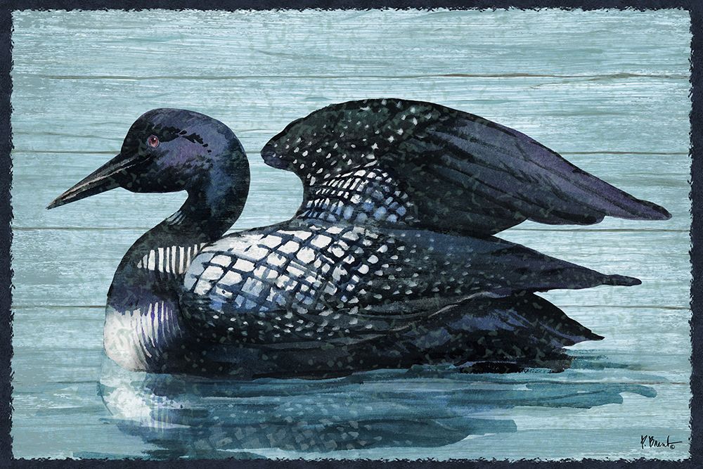 Loon Wood Horizontal art print by Paul Brent for $57.95 CAD