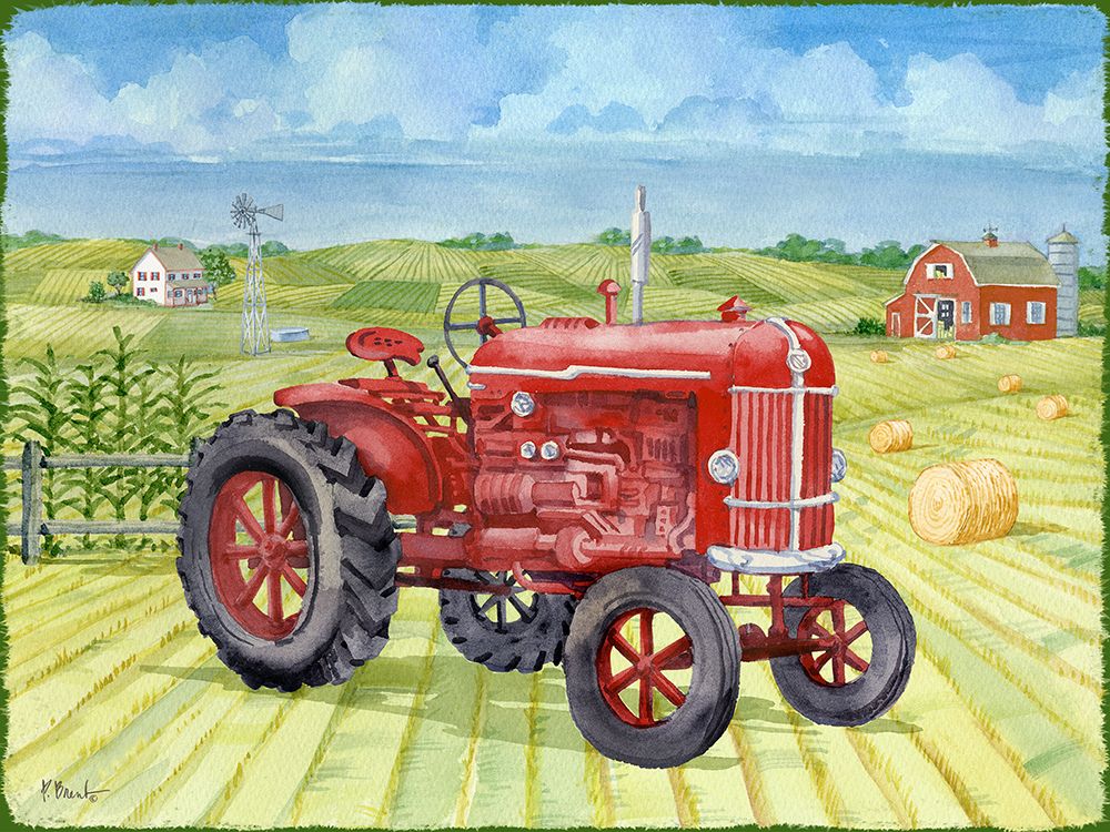 Tractor Field Horizontal art print by Paul Brent for $57.95 CAD