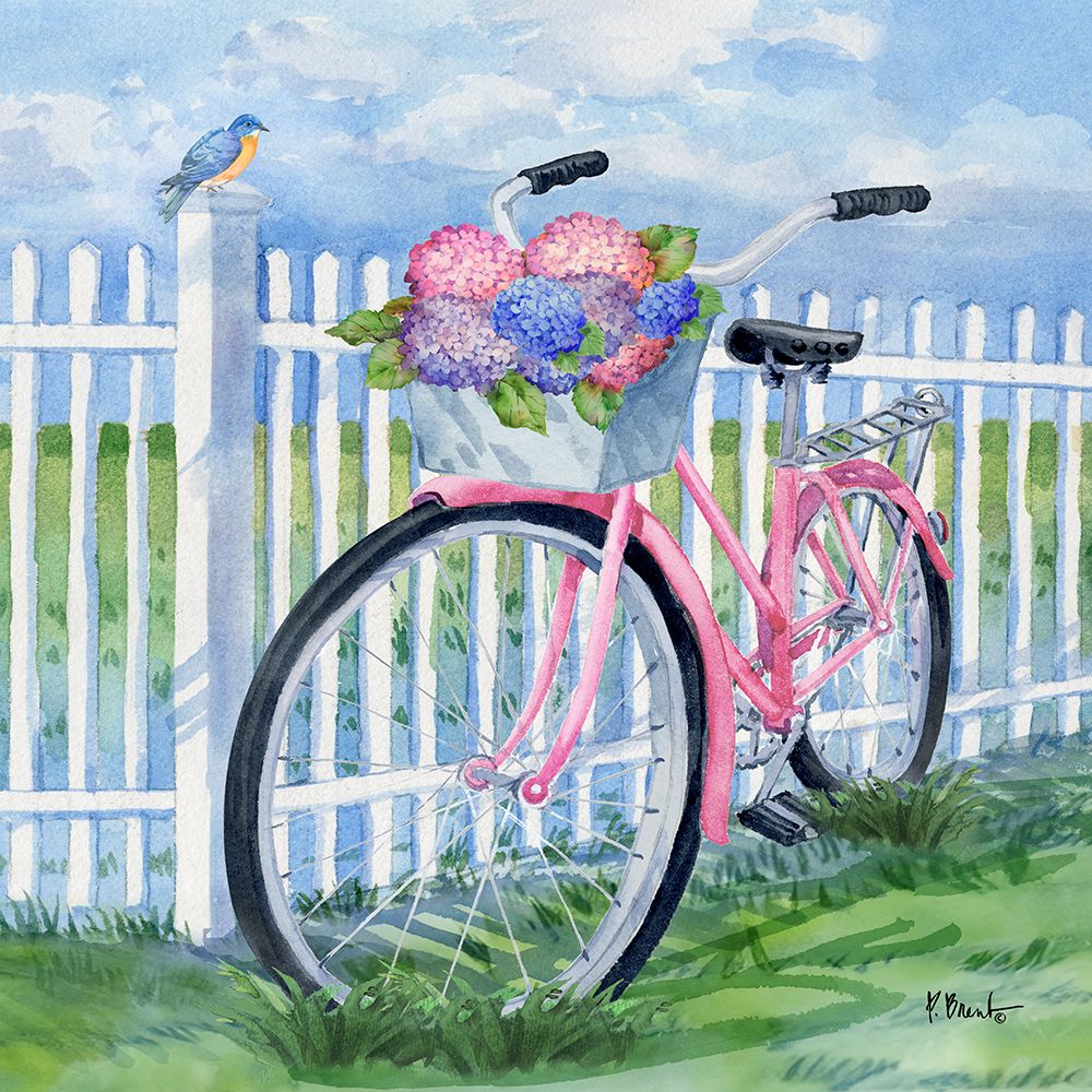 Blooming Bicycle II art print by Paul Brent for $57.95 CAD