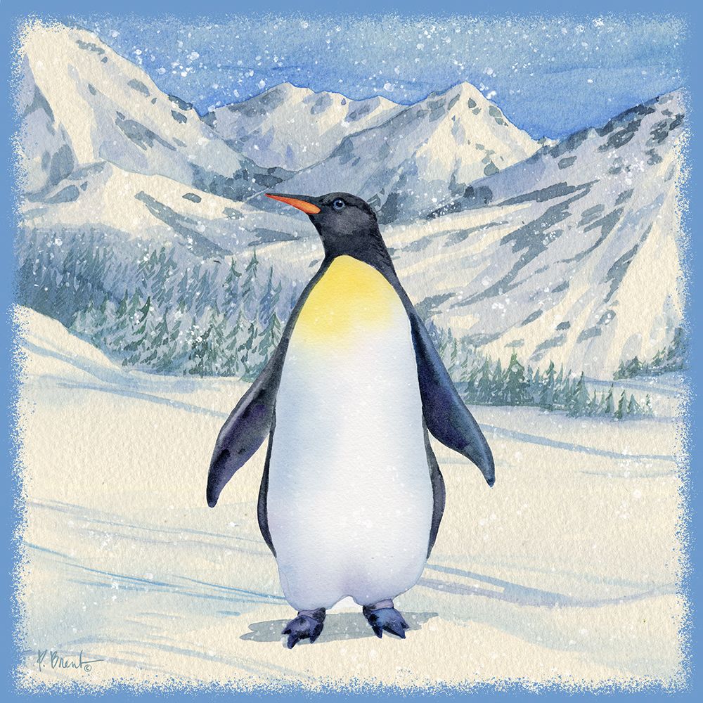 Winter Penguins II art print by Paul Brent for $57.95 CAD
