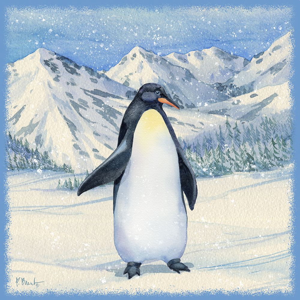 Winter Penguins III art print by Paul Brent for $57.95 CAD