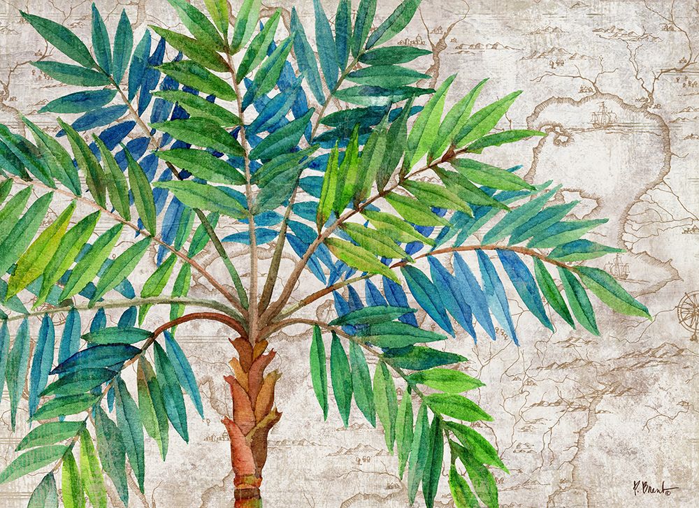 Aqueous Palm Horizontal III art print by Paul Brent for $57.95 CAD