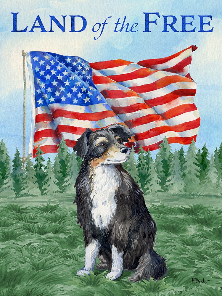 Patriotic Pup Vertical I art print by Paul Brent for $57.95 CAD