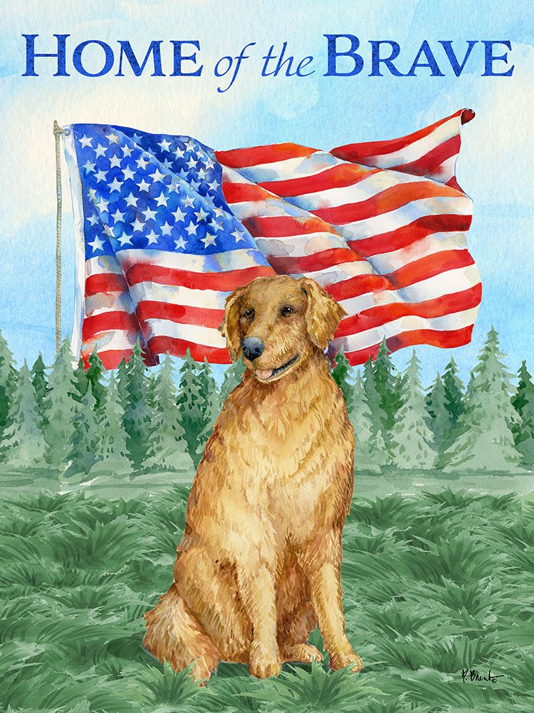 Patriotic Pup Vertical II art print by Paul Brent for $57.95 CAD