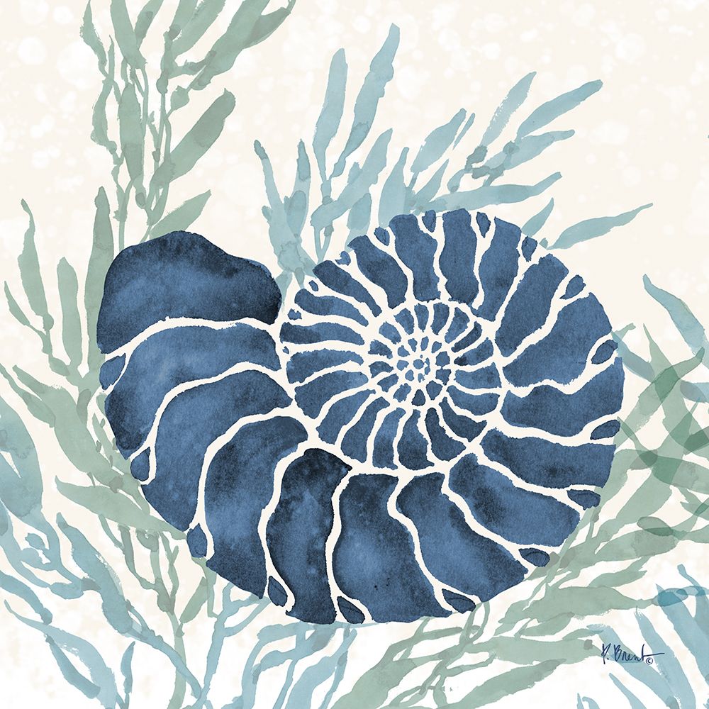 Ammonite Shell I - Indigo art print by Paul Brent for $57.95 CAD