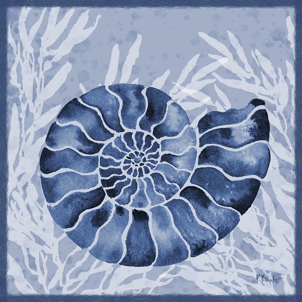 Ammonite Shell II - Indigo art print by Paul Brent for $57.95 CAD