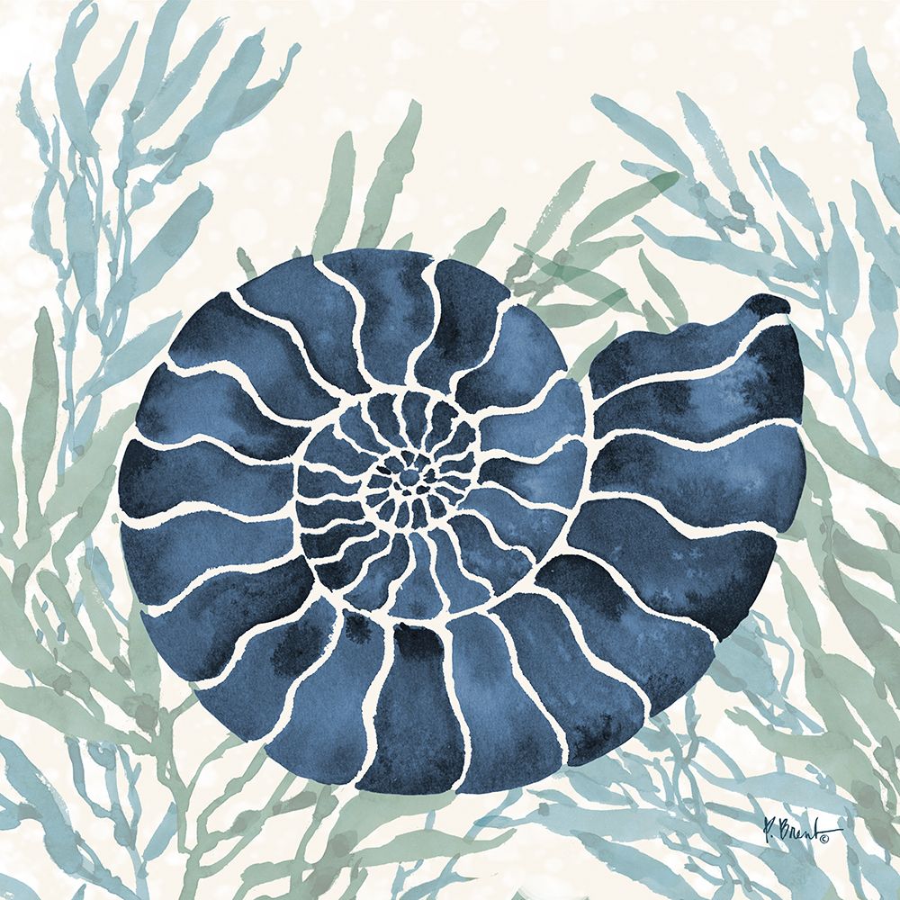 Ammonite Shell II - Indigo art print by Paul Brent for $57.95 CAD