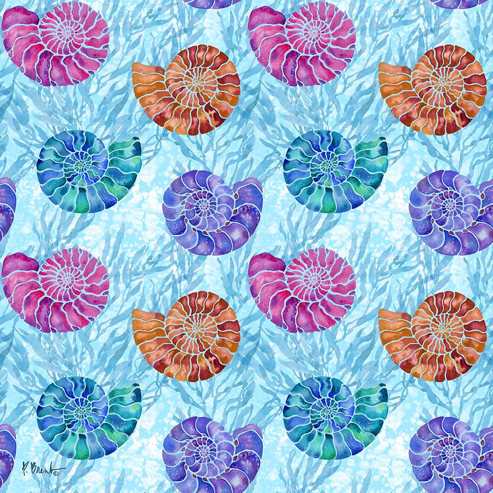Ammonite Shell Repeat art print by Paul Brent for $57.95 CAD