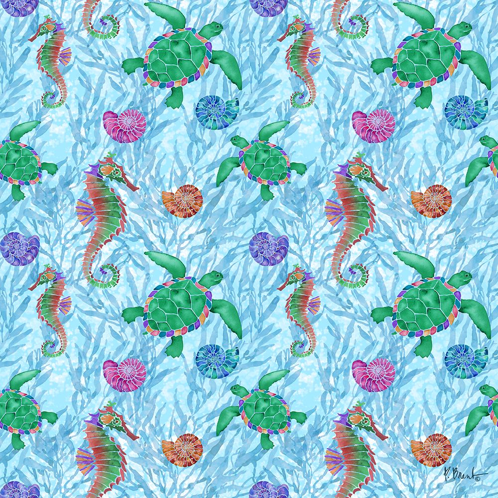 Radiant Sealife Repeat art print by Paul Brent for $57.95 CAD