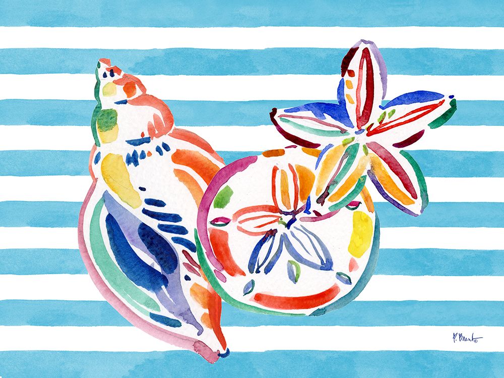 Brushstroke Shells Horizontal II art print by Paul Brent for $57.95 CAD