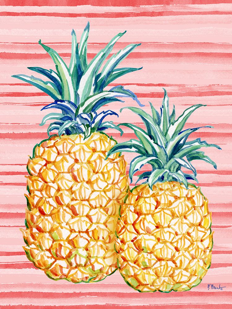 Brushstroke Pineapple Vertical art print by Paul Brent for $57.95 CAD