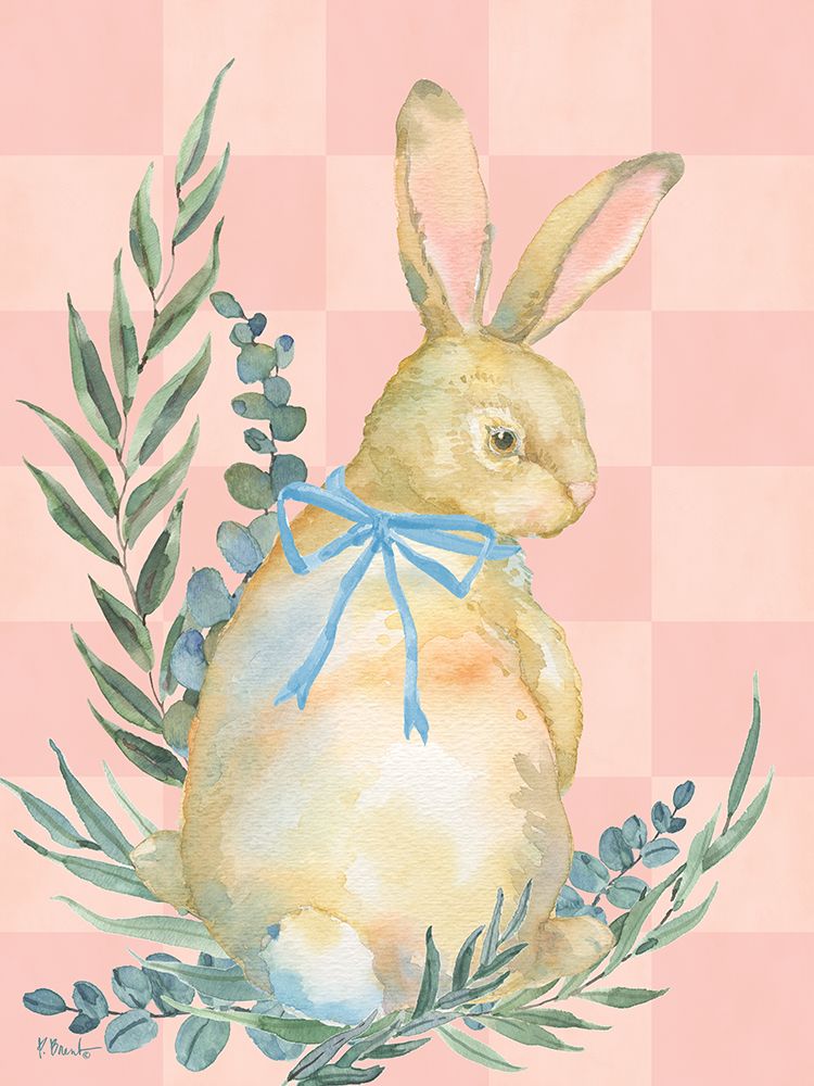 Eucalyptus Bunny Vertical I - Checkered art print by Paul Brent for $57.95 CAD
