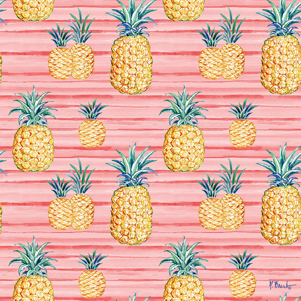 Brushstroke Pineapple Repeat II art print by Paul Brent for $57.95 CAD