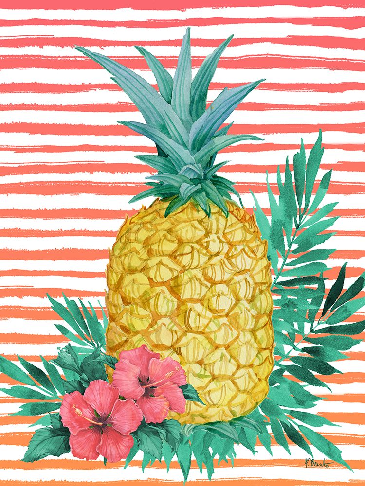 Bora Bora Pineapple Vertical - Sunset art print by Paul Brent for $57.95 CAD