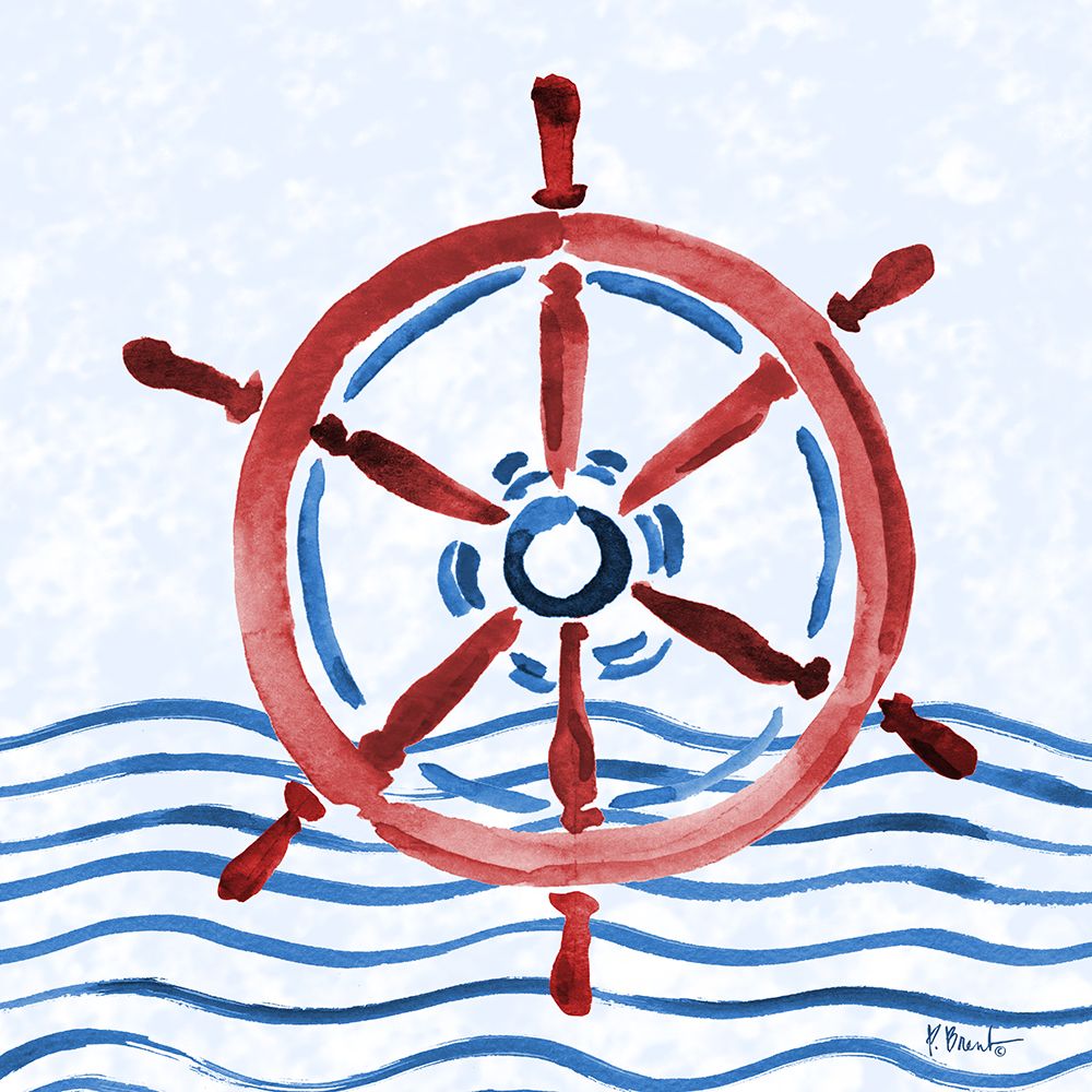 Brushstroke Nautical II art print by Paul Brent for $57.95 CAD